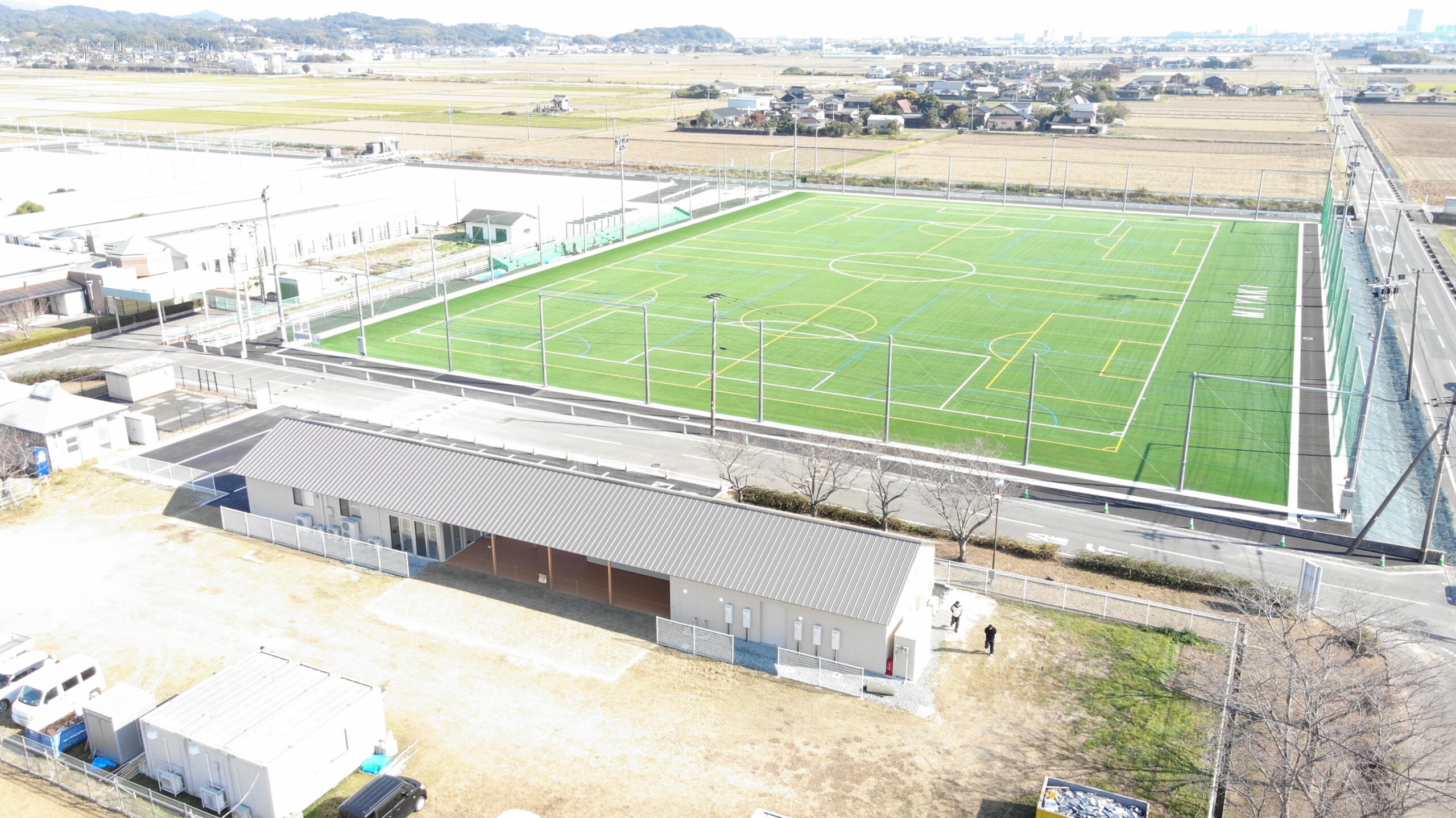 多目的人工芝グラウンド及び調整池整備工事
