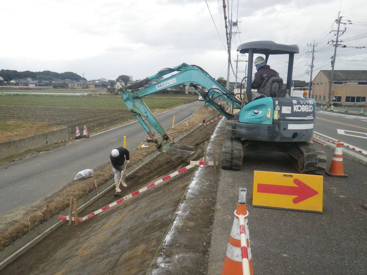 北茂安三田川線(中津隈橋工区)道路橋りょう補助工事(道路改良工)