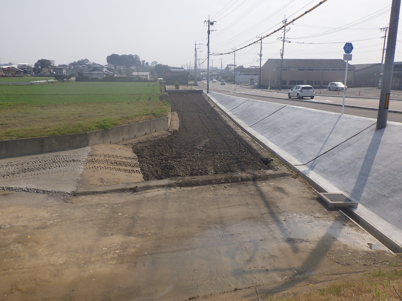 北茂安三田川線(中津隈橋工区)道路橋りょう補助工事(道路改良工)